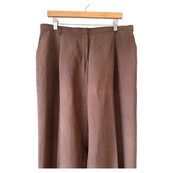 JONES NEW YORK Espresso Silk/Linen Panama Dress Slacks Size 16 NWT $119 Lined - Picture 2 of 5